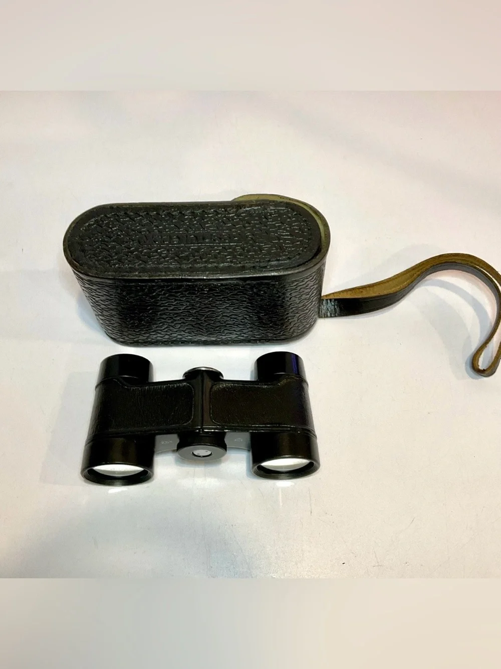 Vintage United USSR Binoculars with Original Black Carrying Case and Strap